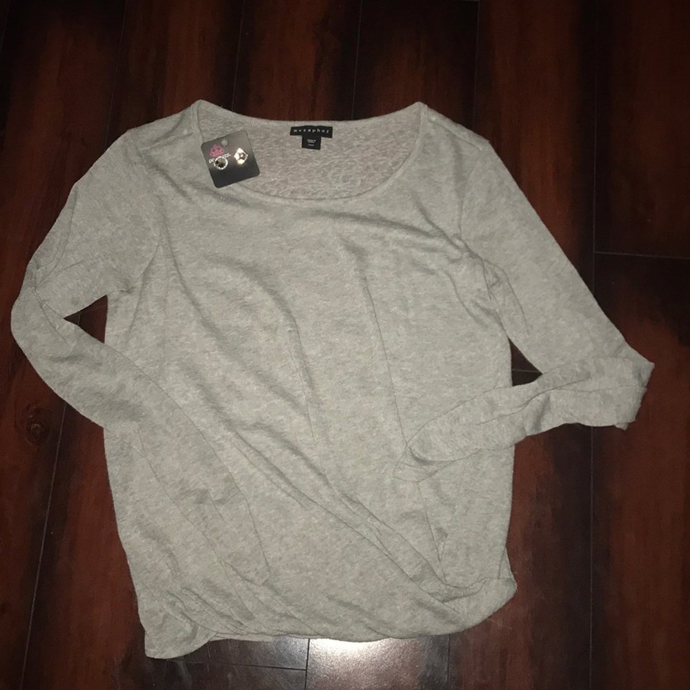 Gray Sweater AND Earrings